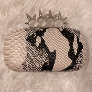 JNB spiked brass knuckle clutch